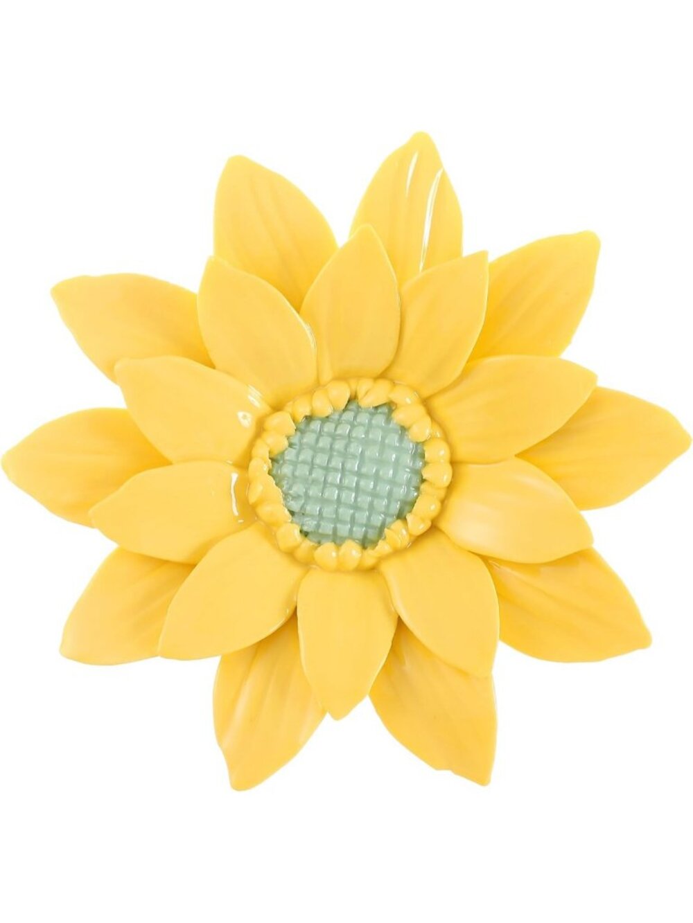 Handmade 3D Sunflower Wall Art Decor - Modern Ceramic Flower Sculpture for Home